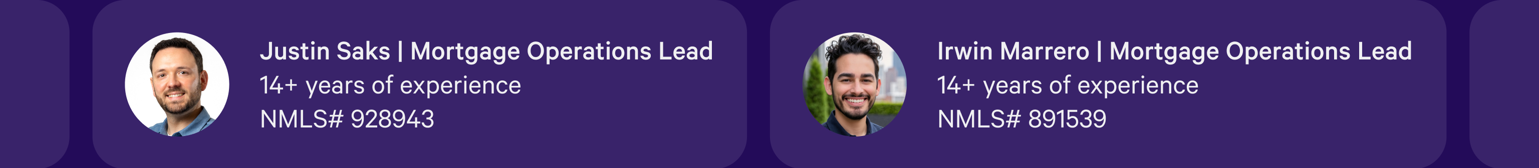 Our team of experienced loan officers