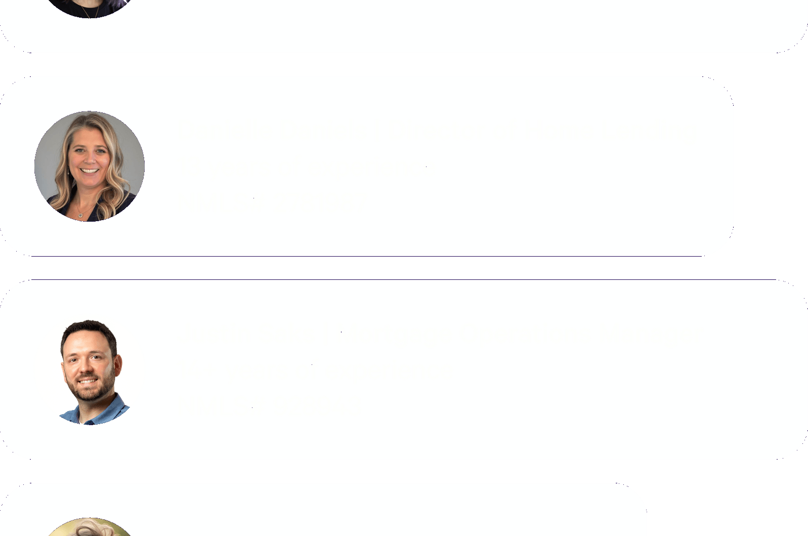 Our team of experienced loan officers