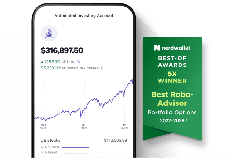 Automated Investing Account with NerdWallet Best Robo-Advisor award